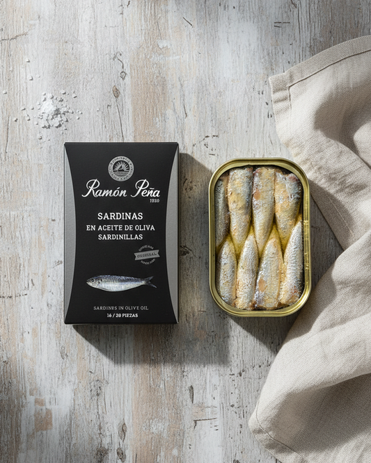 Ramón Peña (Silver Line): Small Sardines in Olive Oil (16-20 pieces)