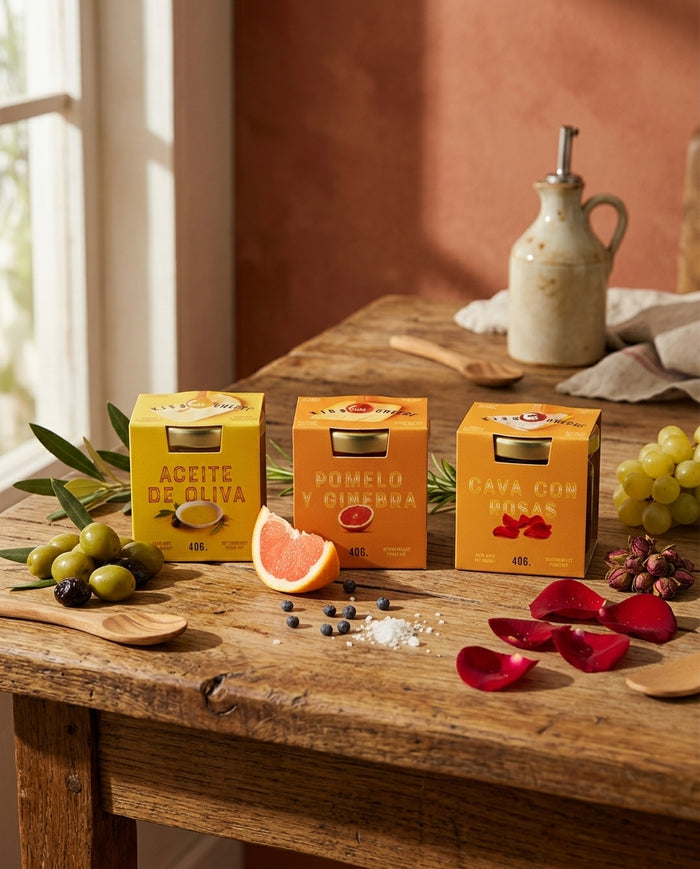 Kiss the Cheese mini jam gift bundle, three jars on slate