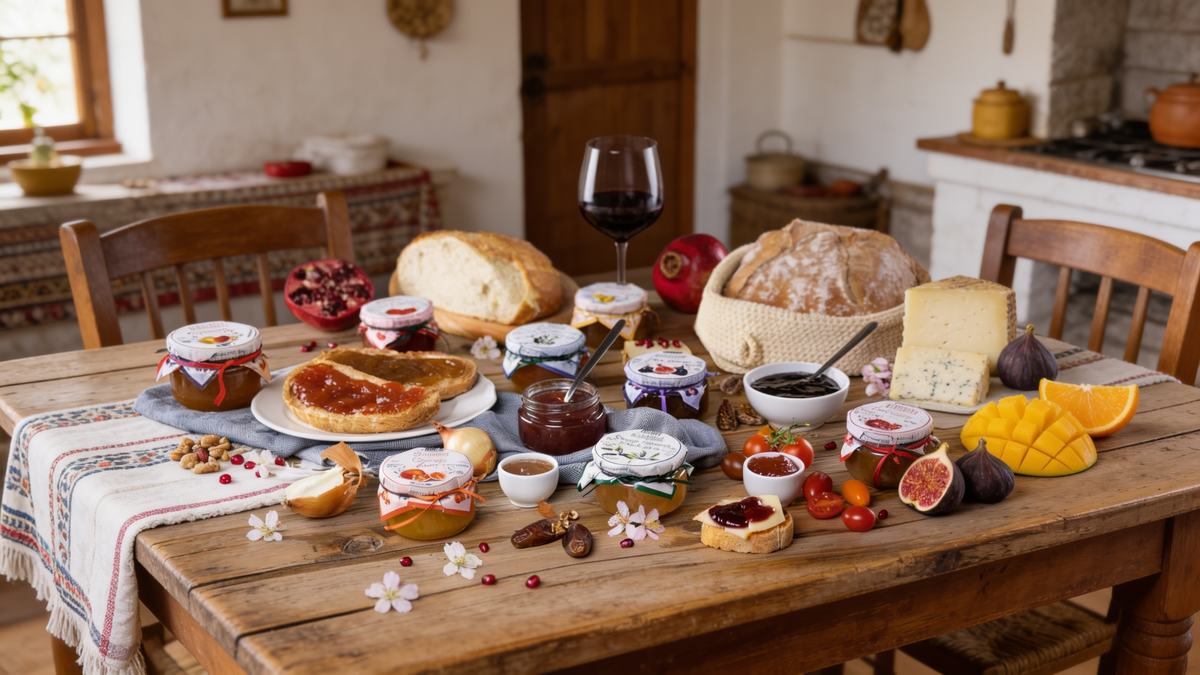 Artisan jams, 60% fruit.