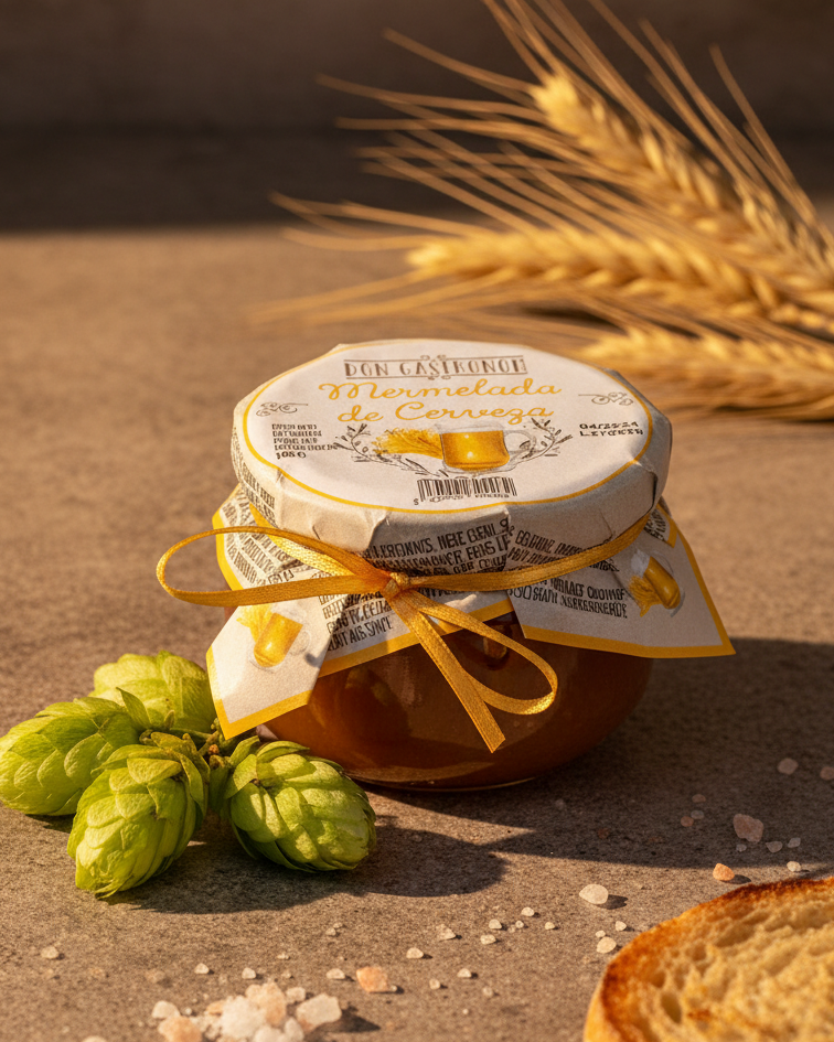 Don Gastronom artisan beer spread jar, bold styling