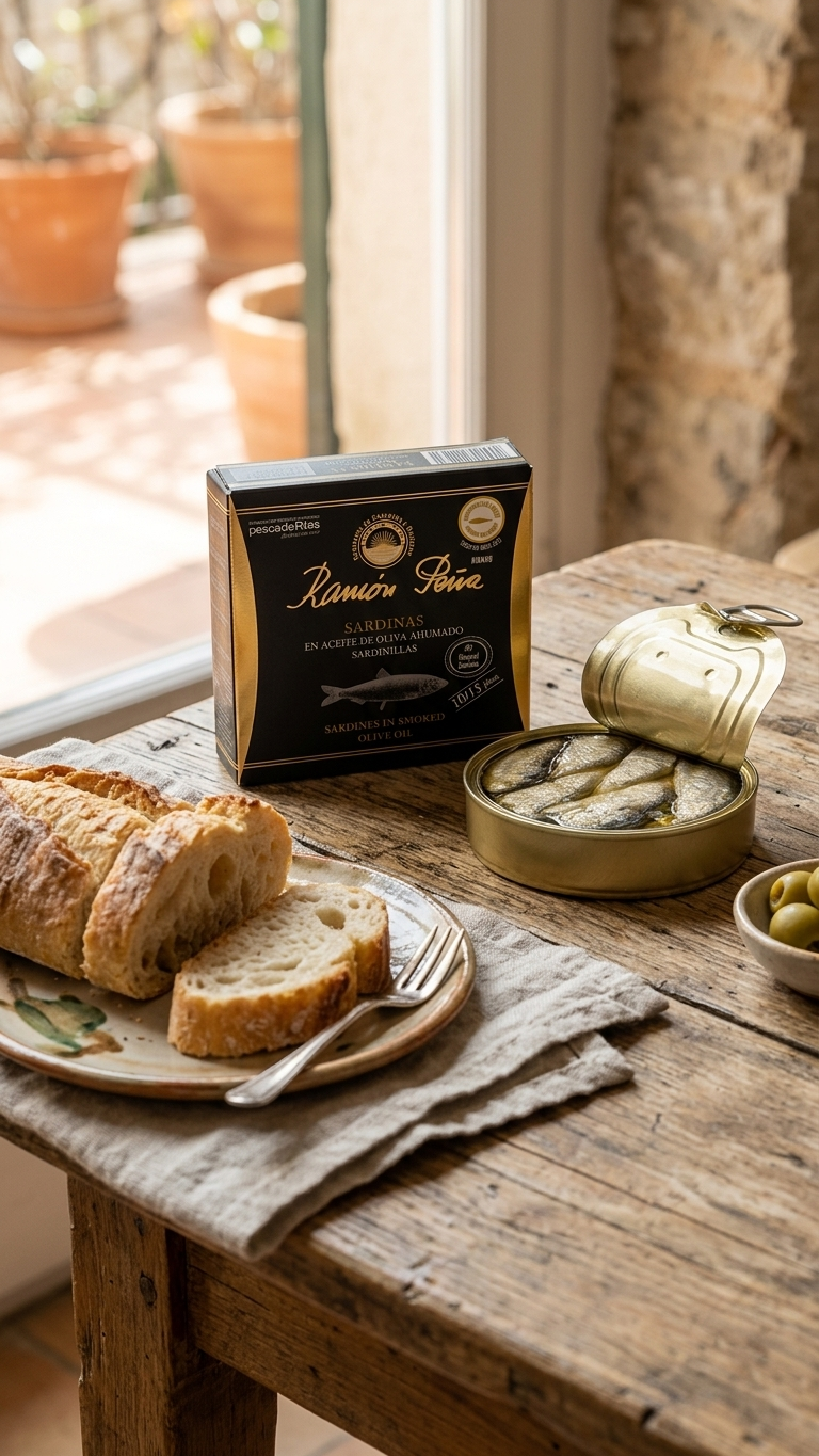 Ramón Peña (Gold Line): Small Sardines "Do Xeito" in Smoked Olive Oil (10-15 pieces)
