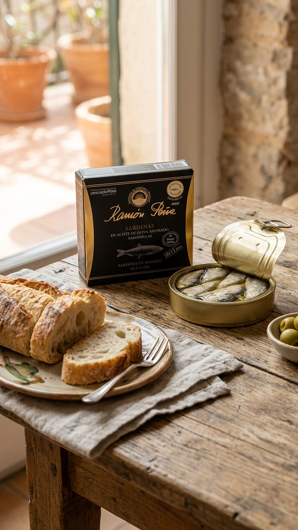 Ramón Peña (Gold Line): Small Sardines "Do Xeito" in Smoked Olive Oil (10-15 pieces)