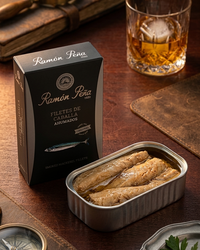 Ramon Pena smoked mackerel fillets in smoked olive oil, artisan tin
