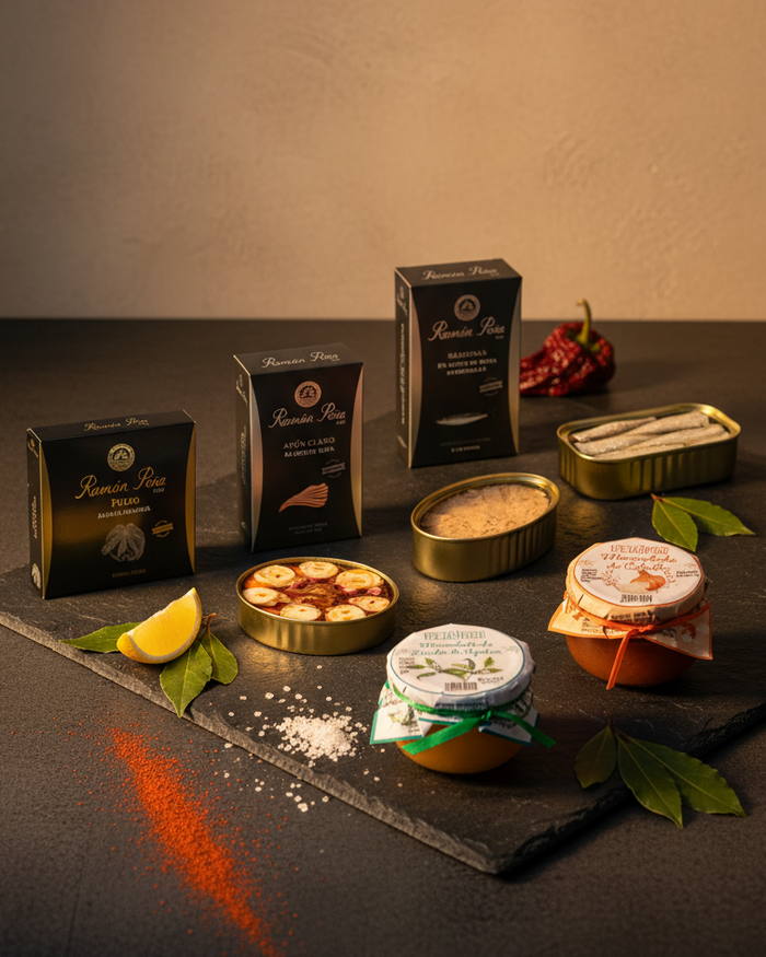 The Tapas Masterclass premium gift set with octopus conservas
